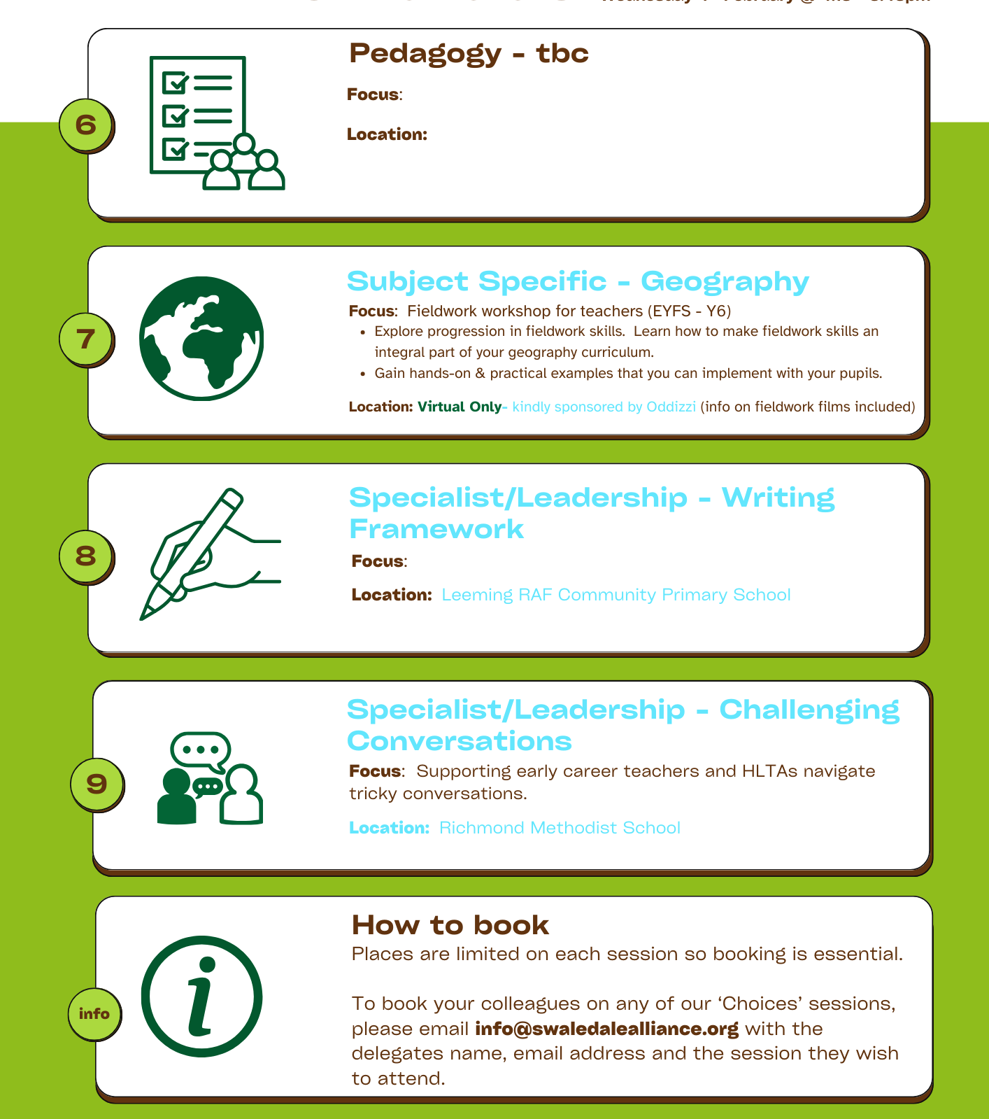 Swaledale Alliance Choices Options 6 - 9