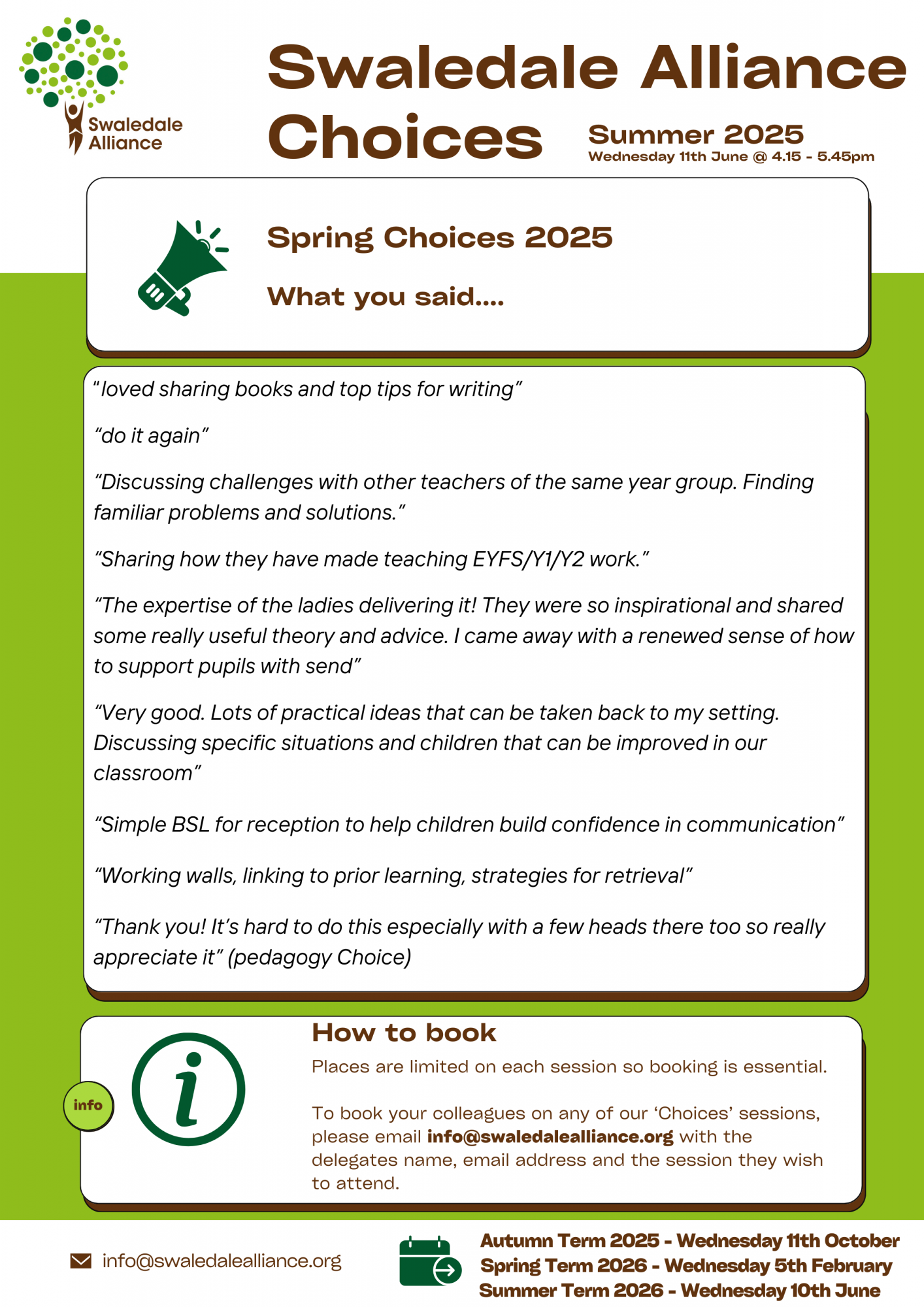 Swaledale Alliance Choices Options 6 - 9 (2)
